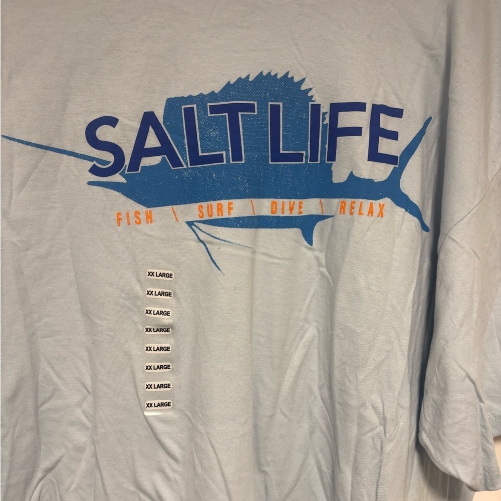 Salt Life Men's Sky Blue Pocket Tee